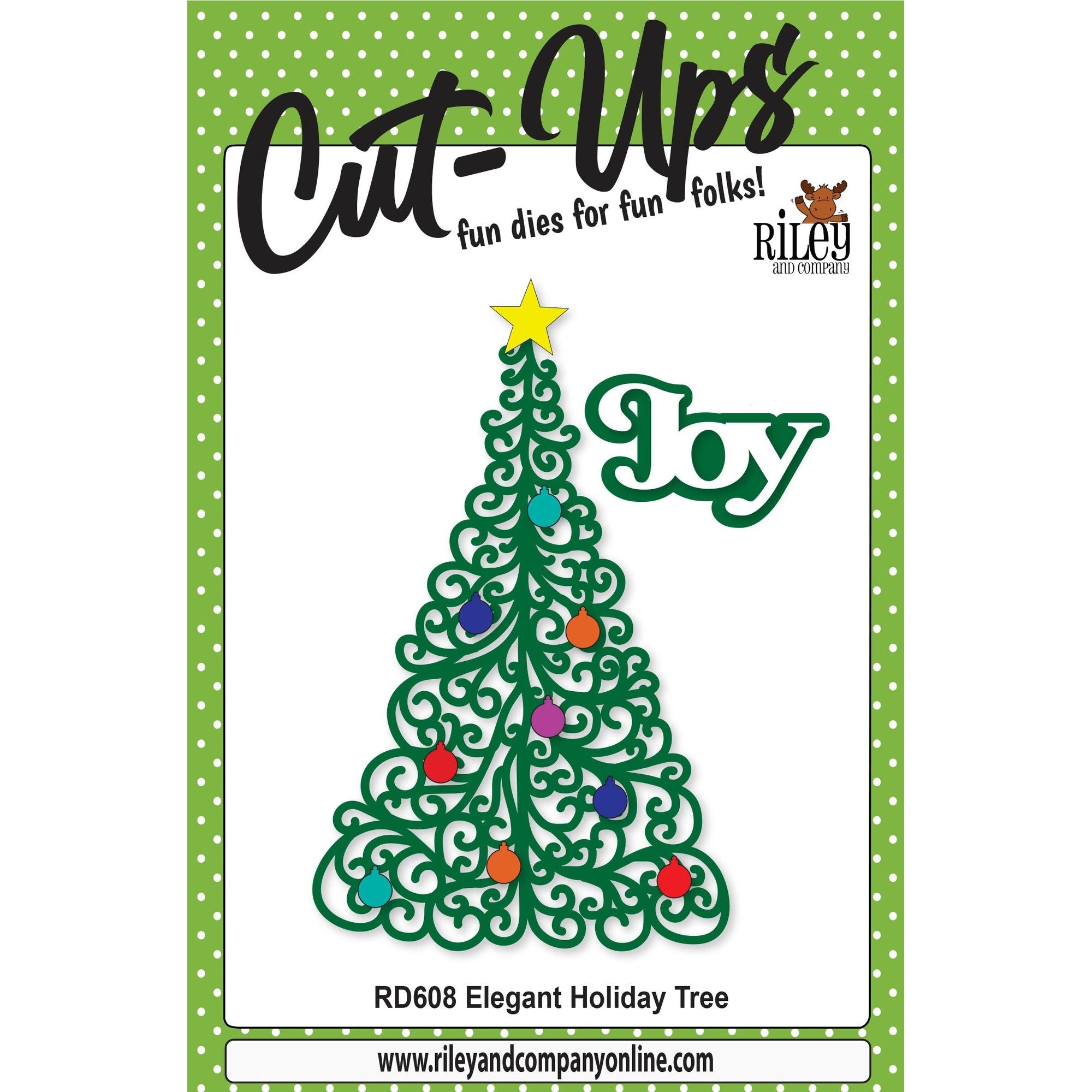 Riley And Company Cut Ups Elegant Holiday Tree Dies rd608