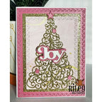 Riley And Company Cut Ups Elegant Holiday Tree Dies rd608 gold