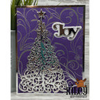 Riley And Company Cut Ups Elegant Holiday Tree Dies rd608 joy
