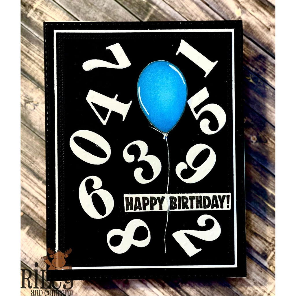 Riley And Company Cut Ups Fancy Numbers Dies rd633 balloon