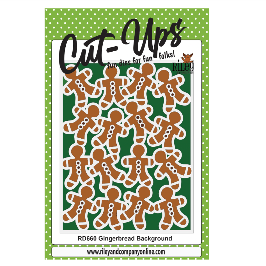 Riley And Company Cut Ups Gingerbread Background Die rd660