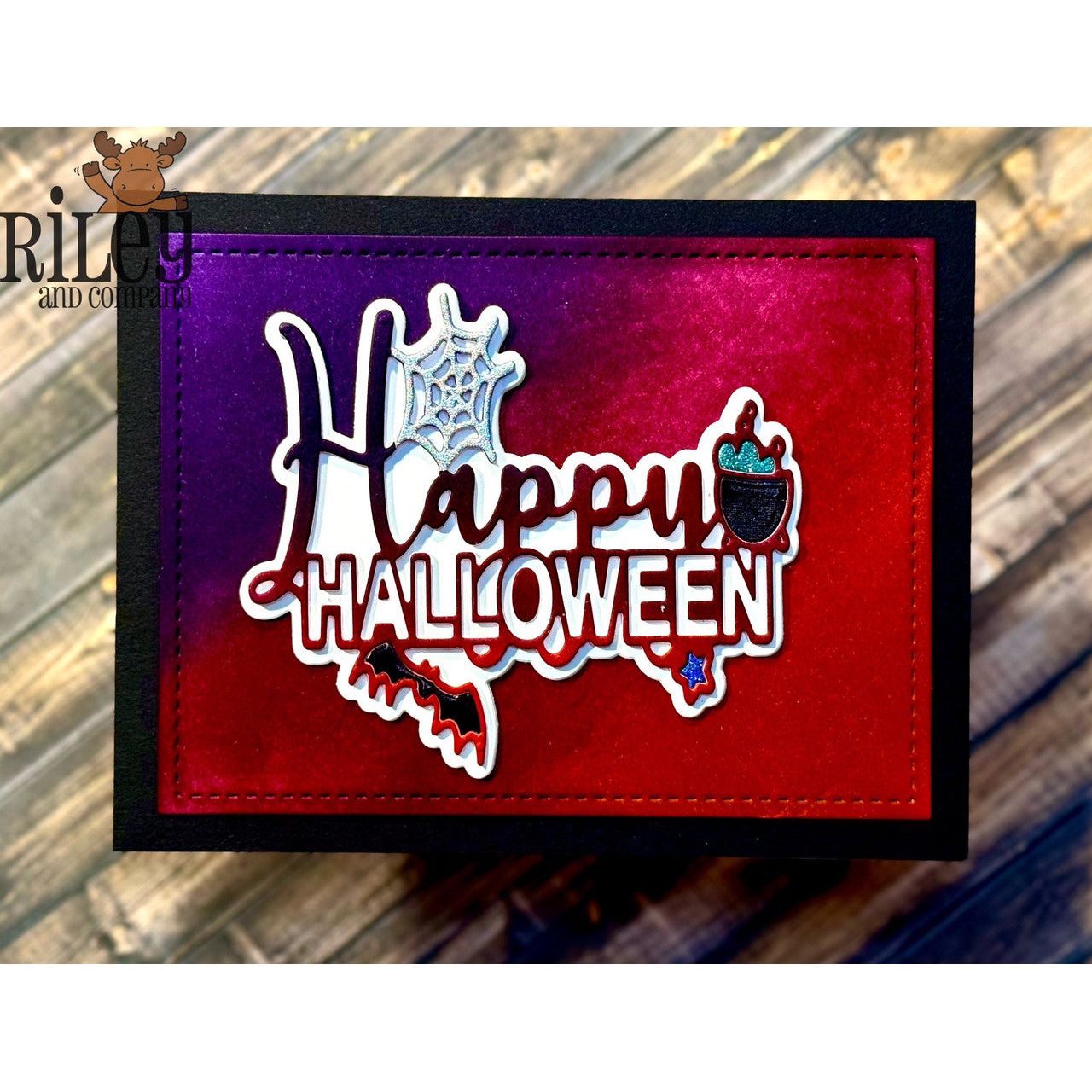 Riley And Company Cut Ups Happy Halloween Dies rd650 bat