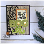 Riley And Company Cut Ups Overlay Spiderweb Die rd652 green