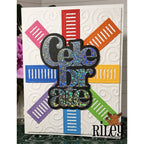 Riley And Company Cut Ups Stacked Celebrate Dies rd647 rainbow