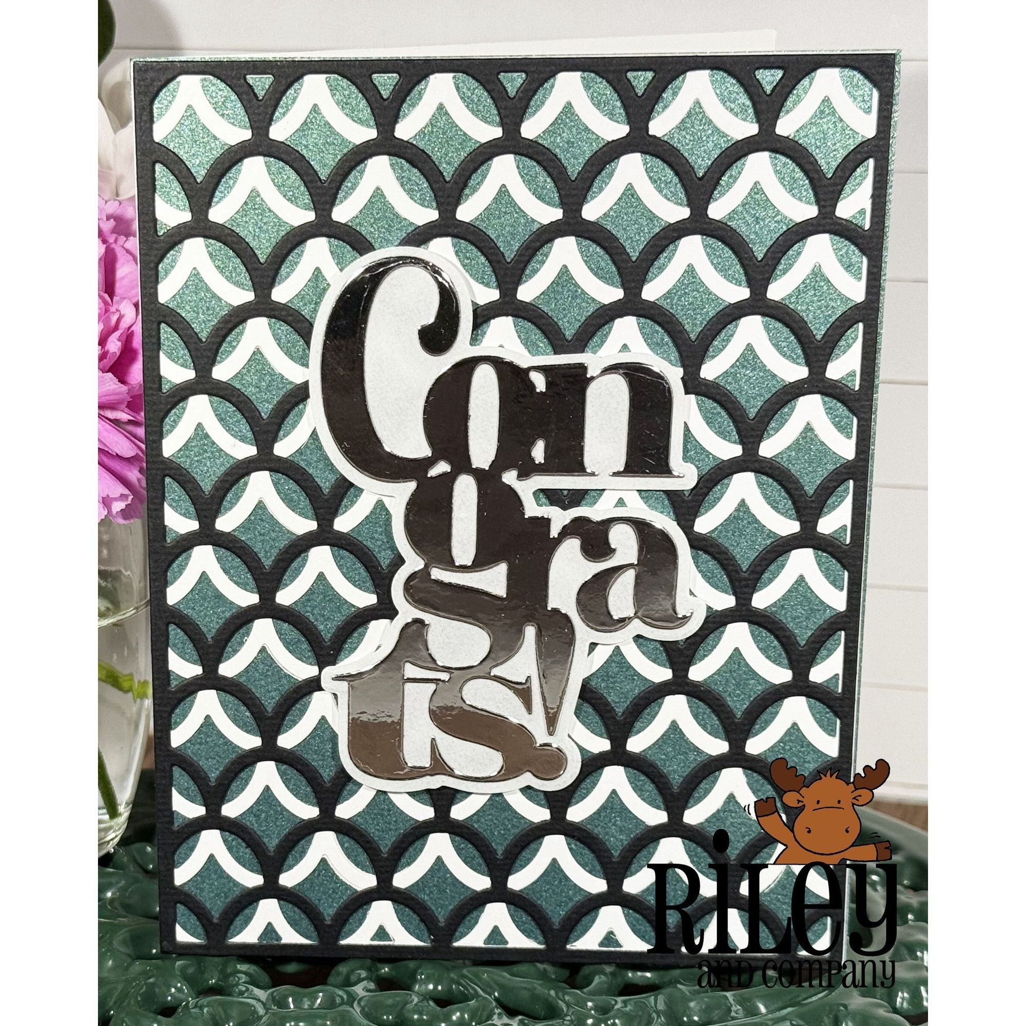 Riley And Company Cut Ups Stacked Congrats Dies rd631 meramaid