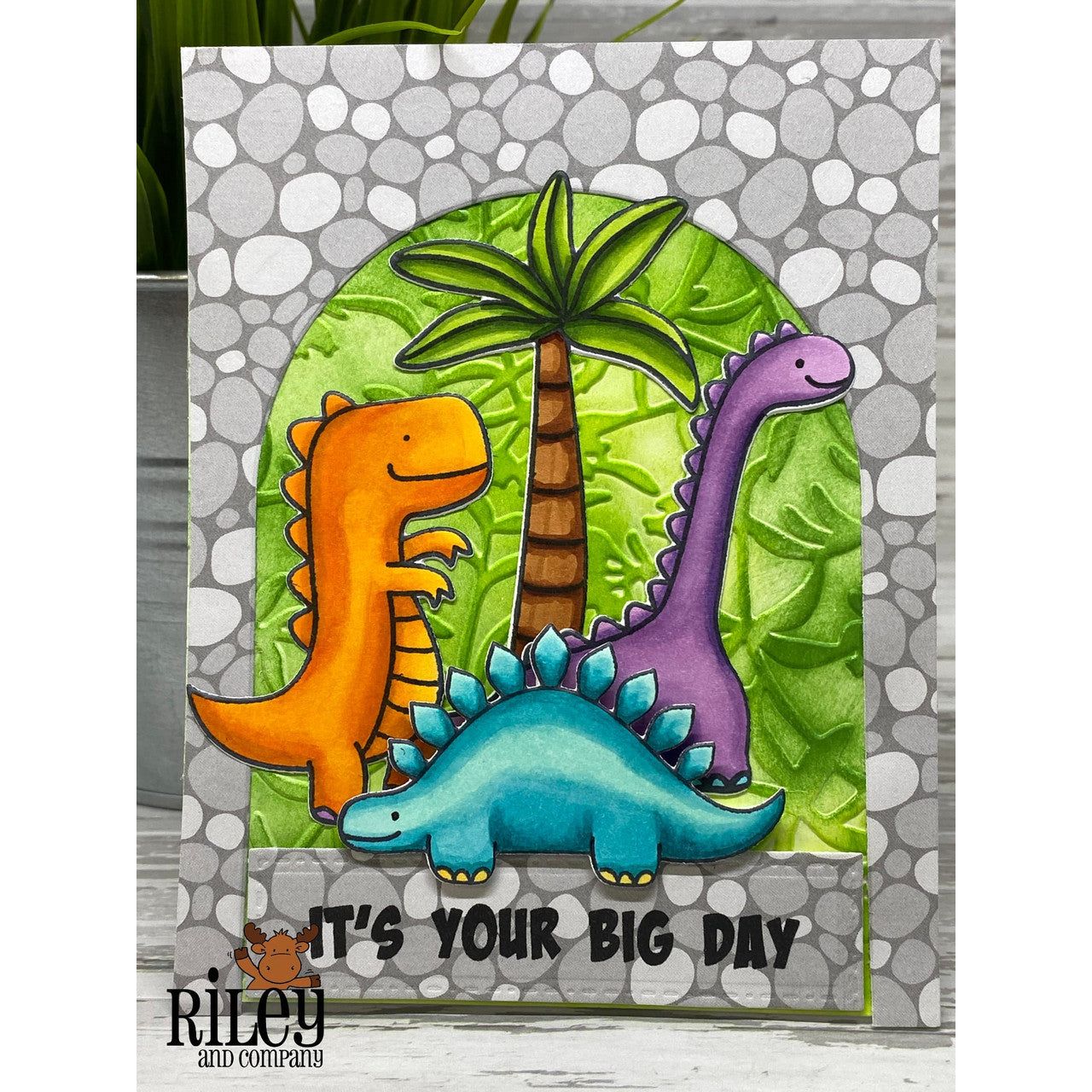 Riley And Company Dinosaur Clear Stamps am102 tree