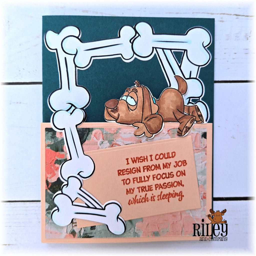 Riley And Company Dog Bone Frame Dies rd2016 sleepy dog