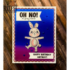 Riley And Company Funny Bones A Grey Hare! Clear Stamp rwd-1384 bunny