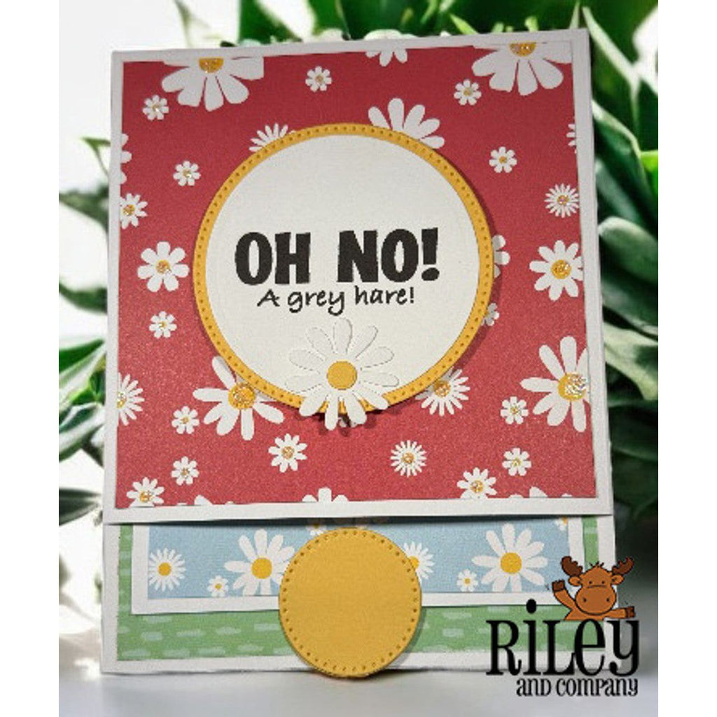 Riley And Company Funny Bones A Grey Hare! Clear Stamp rwd-1384 flowers