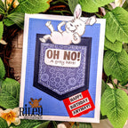 Riley And Company Funny Bones A Grey Hare! Clear Stamp rwd-1384 happy birthday
