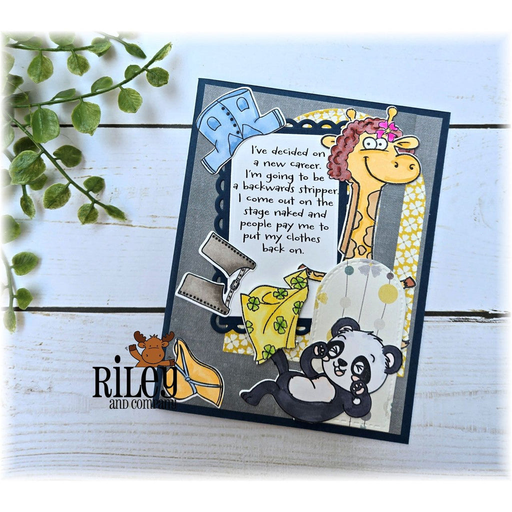 Riley And Company Funny Bones A New Career Clear Stamp rwd-1380 panda