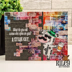 Riley And Company Funny Bones A Steak Out Clear Stamp rwd-1371 cow
