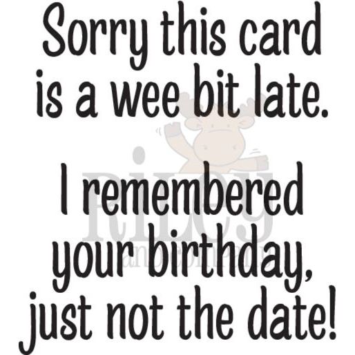 Riley And Company Funny Bones A Wee Bit Late Clear Stamp rwd-1354