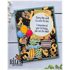 Riley And Company Funny Bones A Wee Bit Late Clear Stamp rwd-1354 cake