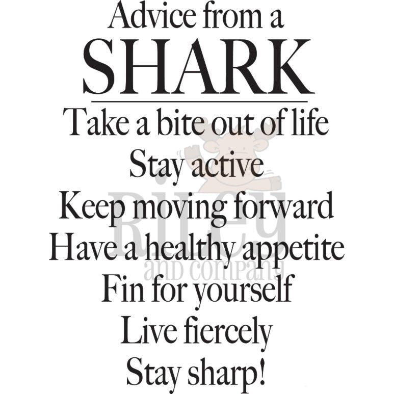 Riley And Company Funny Bones Advice From A Shark Clear Stamp rwd-1288