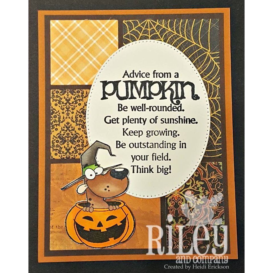 Riley And Company Funny Bones Advise From A Pumpkin Clear Stamp rwd-596 pumpkin
