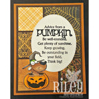 Riley And Company Funny Bones Advise From A Pumpkin Clear Stamp rwd-596 pumpkin