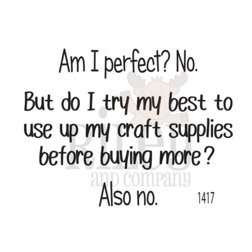 Riley And Company Funny Bones Am I perfect? Clear Stamp rwd-1417