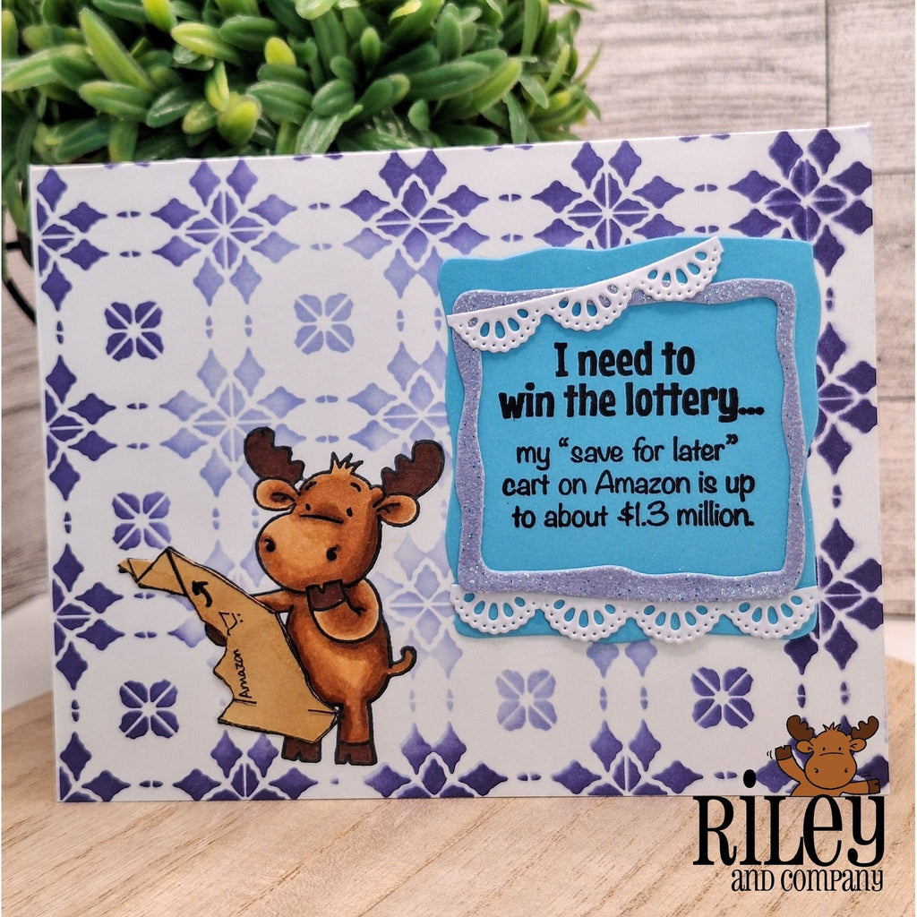 Riley And Company Funny Bones Amazon Cart Clear Stamp rwd-1350 pattern