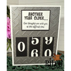 Riley And Company Funny Bones Another Year Older Clear Stamp rwd-1376 silver