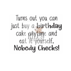 Riley And Company Funny Bones Buy A Birthday Cake Anytime! Clear Stamp rwd-1389