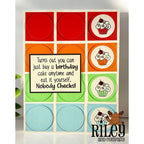 Riley And Company Funny Bones Buy A Birthday Cake Anytime! Clear Stamp rwd-1389 cupcakes