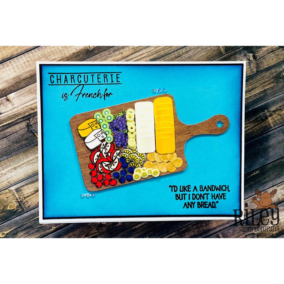 Riley And Company Funny Bones Charcuterie Clear Stamp rwd-1292