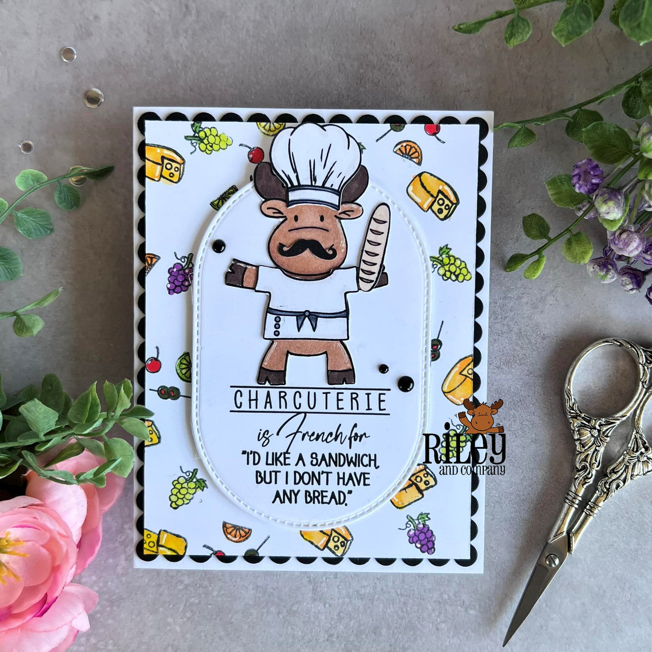 Riley And Company Funny Bones Charcuterie Clear Stamp rwd-1292