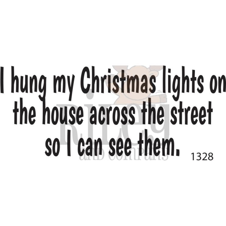 Riley And Company Funny Bones Christmas Lights Clear Stamp rwd-1328