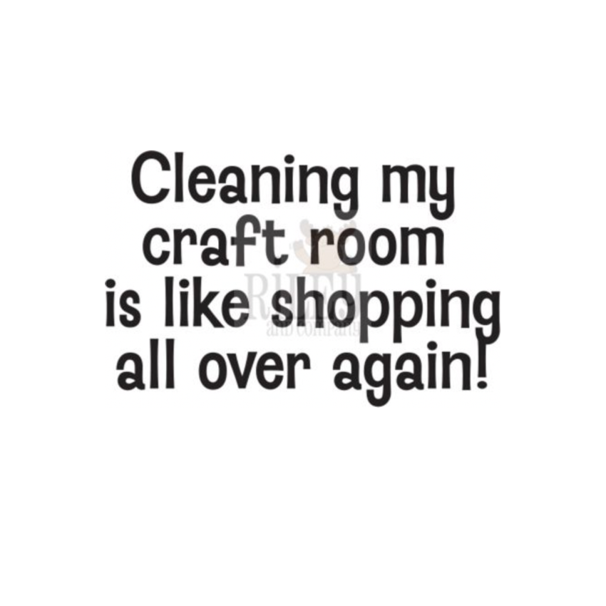 Riley And Company Funny Bones Cleaning My Craft Room Clear Stamp rwd-1457