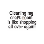Riley And Company Funny Bones Cleaning My Craft Room Clear Stamp rwd-1457
