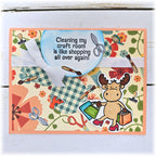 Riley And Company Funny Bones Cleaning My Craft Room Clear Stamp rwd-1457 shopping