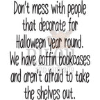 Riley And Company Funny Bones Coffin Bookcases Clear Stamp rwd-1401