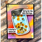 Riley And Company Funny Bones Coin Shortage Clear Stamp rwd-1298