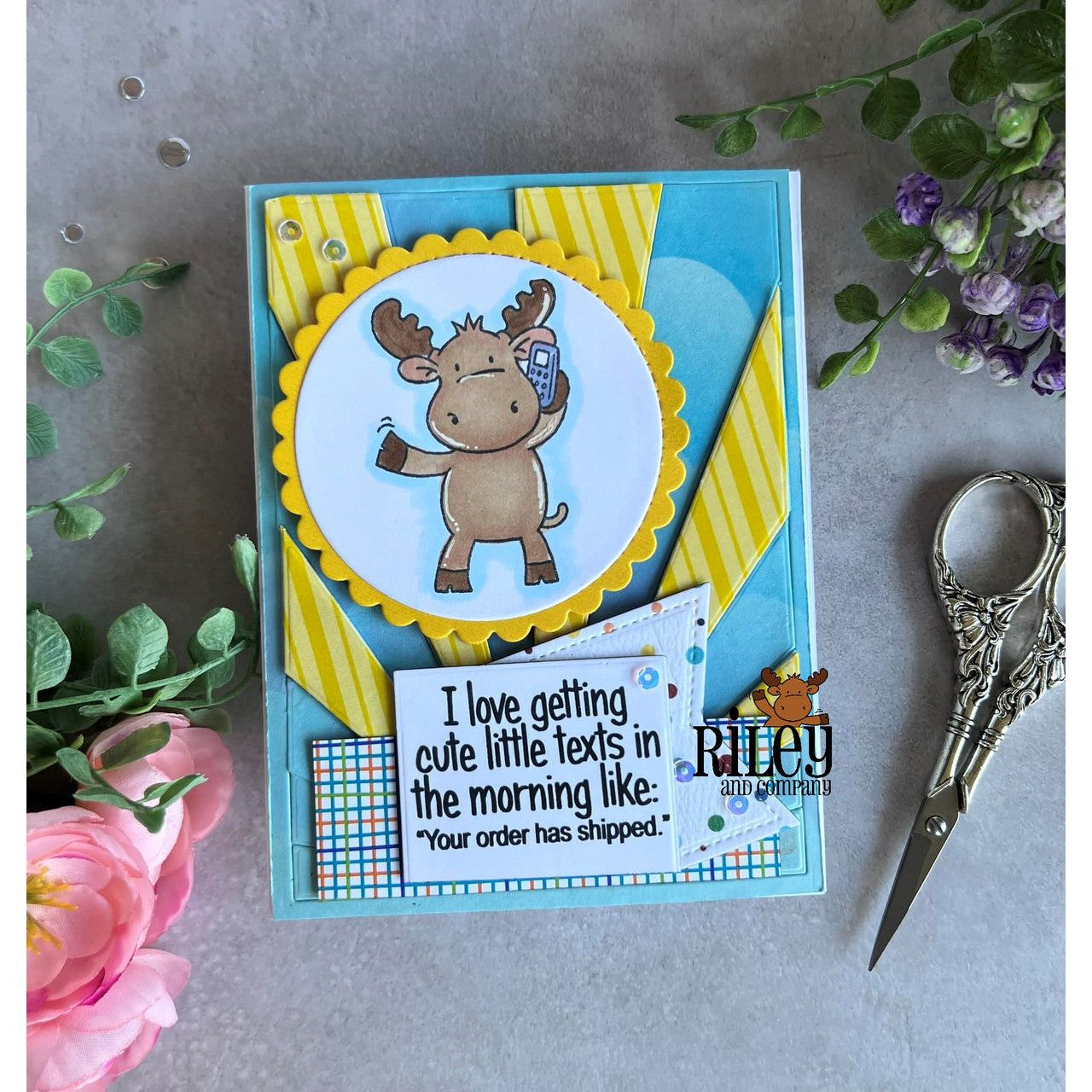 Riley And Company Funny Bones Cute Texts in the Morning Clear Stamp rwd-1309