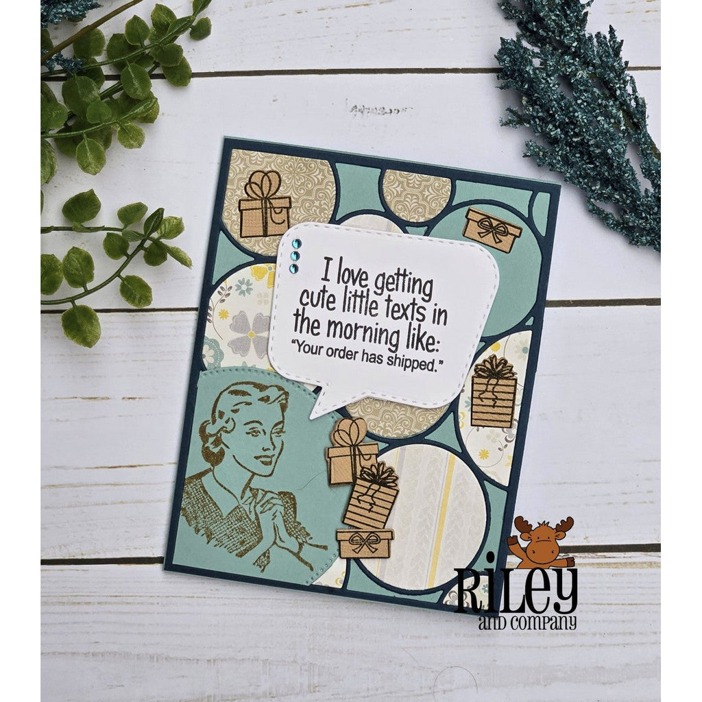 Riley And Company Funny Bones Cute Texts in the Morning Clear Stamp rwd-1309