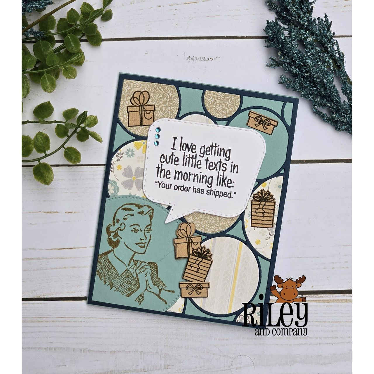 Riley And Company Funny Bones Cute Texts in the Morning Clear Stamp rwd-1309