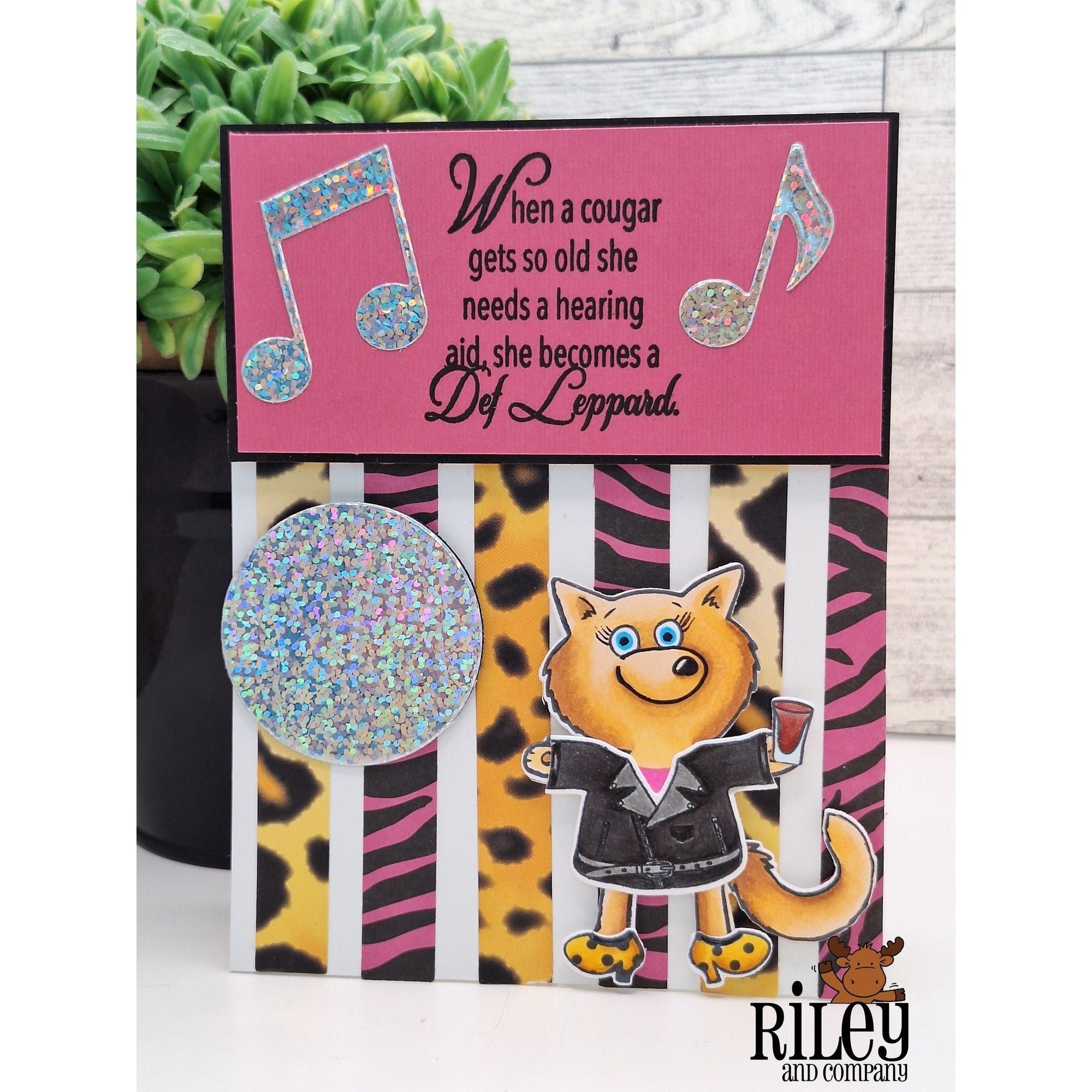Riley And Company Funny Bones Def Leppard Clear Stamp rwd-1341 music