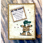 Riley And Company Funny Bones Did You Know Clear Stamp rwd-1339 khaki