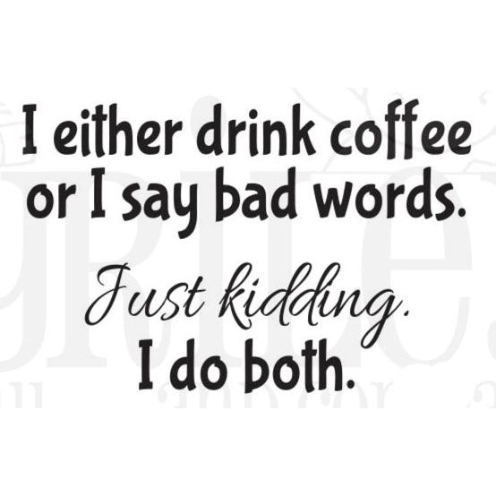 Riley And Company Funny Bones Drink Coffee or Say Bad Words Clear Stamp rwd-1364