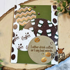 Riley And Company Funny Bones Drink Coffee or Say Bad Words Clear Stamp rwd-1364 bad words