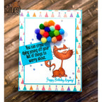 Riley And Company Funny Bones Dying Young Clear Stamp Stamp rwd-1368 balloons