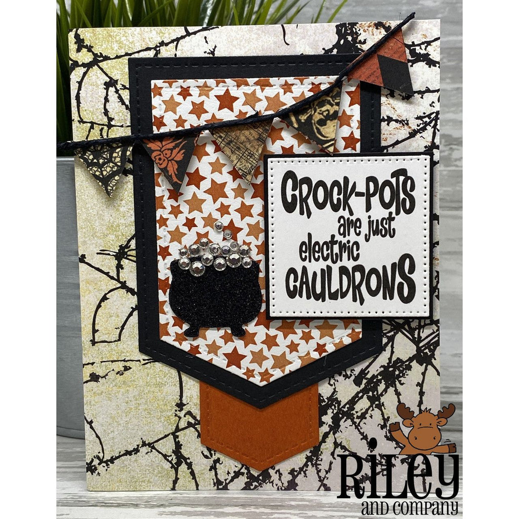 Riley And Company Funny Bones Electric Cauldrons Clear Stamp rwd-1403 banner