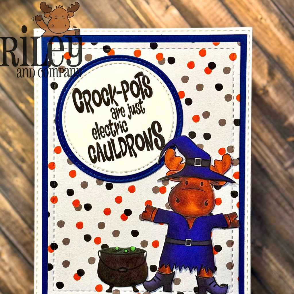 Riley And Company Funny Bones Electric Cauldrons Clear Stamp rwd-1403 bubbles