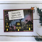 Riley And Company Funny Bones Explain Halloween Decorations Clear Stamp rwd-1397 houses