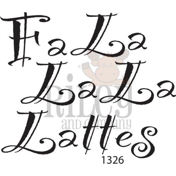 Riley And Company Funny Bones Fa La La La Lattes Clear Stamp rwd-1326