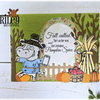 Riley And Company Funny Bones Fall Called Clear Stamp rwd-1407 apples