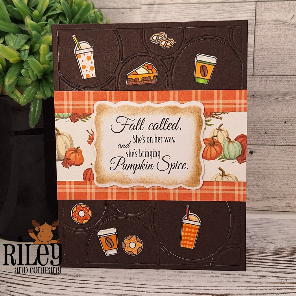 Riley And Company Funny Bones Fall Called Clear Stamp rwd-1407 coffee