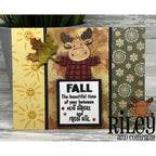 Riley And Company Funny Bones Fall The Beautiful Time Clear Stamp rwd-1408 plaid