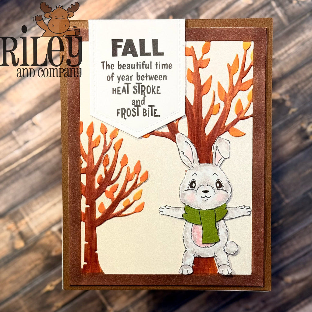 Riley And Company Funny Bones Fall The Beautiful Time Clear Stamp rwd-1408 trees